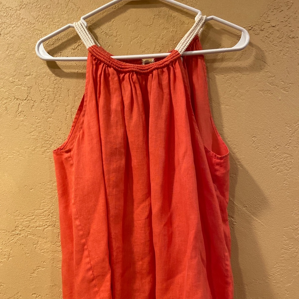 J Crew 100% Linen Tank Top